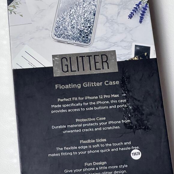 Merkury Innovations Floating Glitter Phone Case iPhone 12 Max Pro - Picture 5 of 8